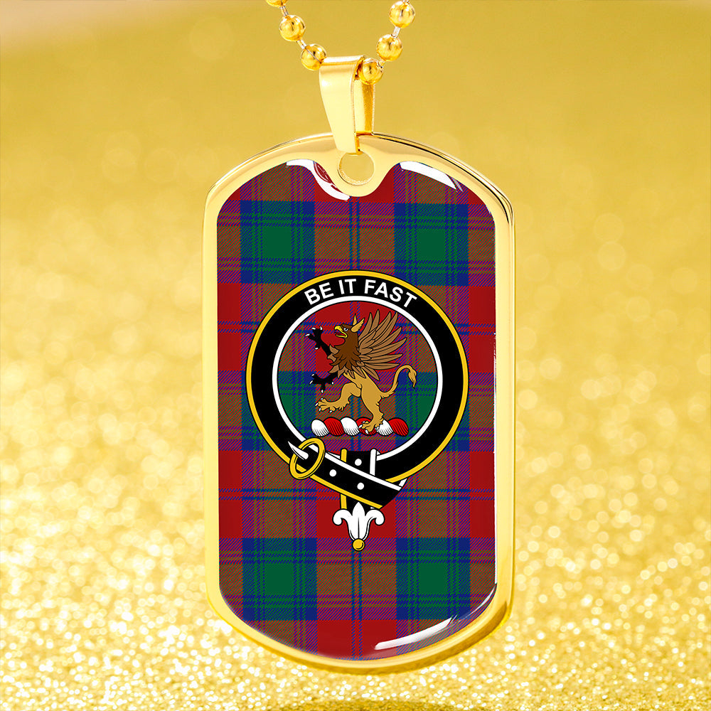 Fotheringham Modern Clan Badge Classic Tartan Dog Tag Necklace