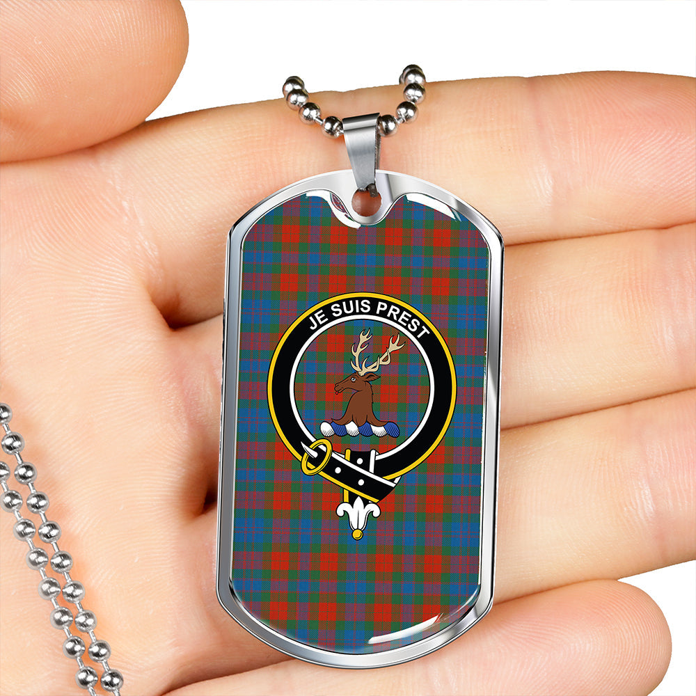 Fraser 78th Highlanders Ancient Clan Badge Classic Tartan Dog Tag Necklace