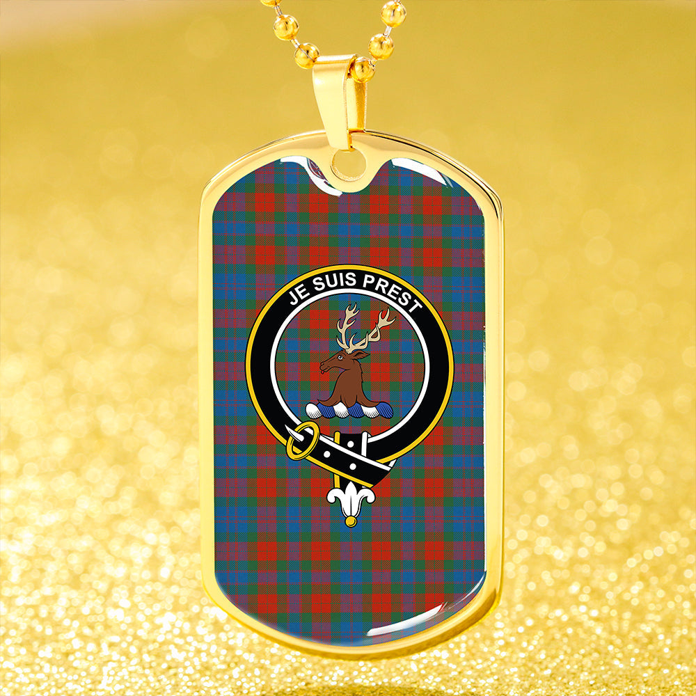 Fraser 78th Highlanders Ancient Clan Badge Classic Tartan Dog Tag Necklace