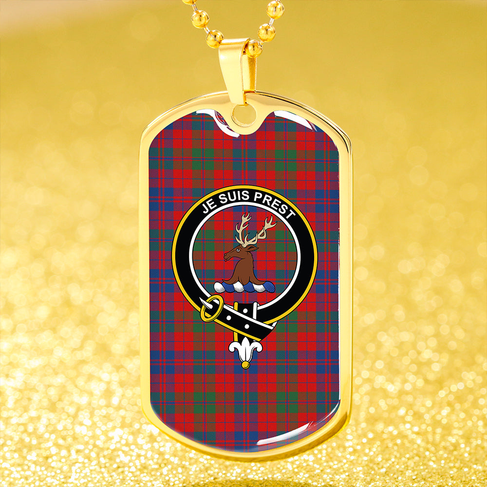 Fraser (Wilson 1820) Modern Clan Badge Classic Tartan Dog Tag Necklace