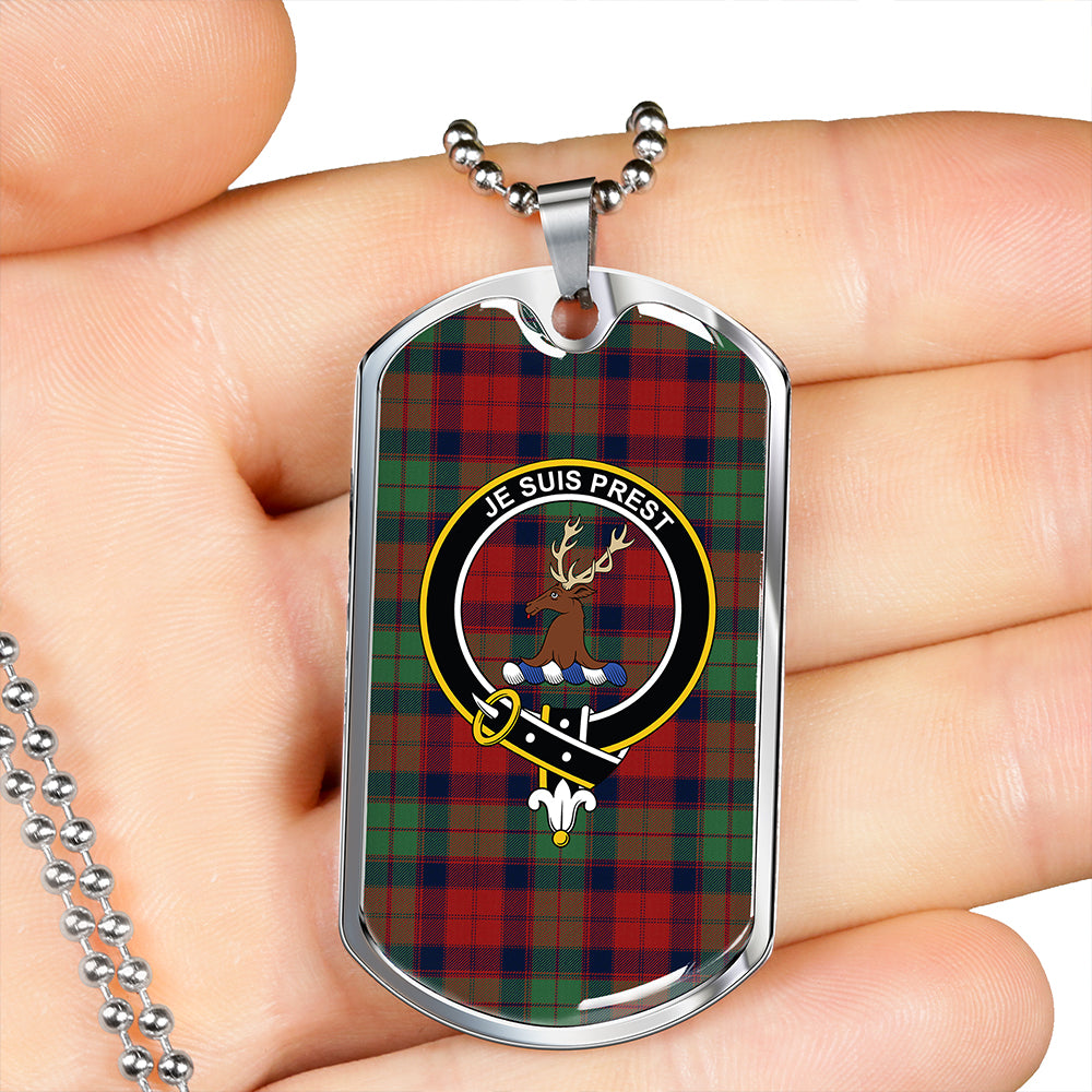 Fraser of Altyre Modern Clan Badge Classic Tartan Dog Tag Necklace