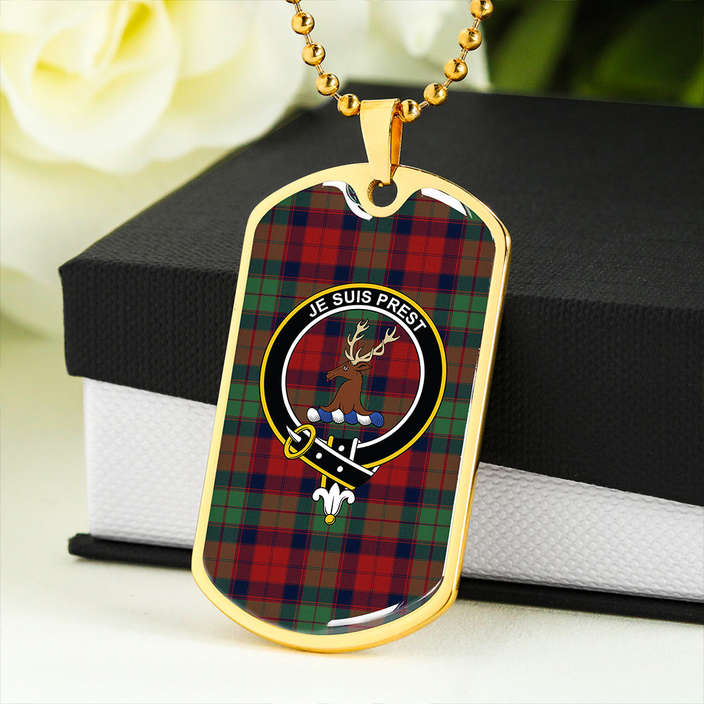 Fraser of Altyre Modern Clan Badge Classic Tartan Dog Tag Necklace