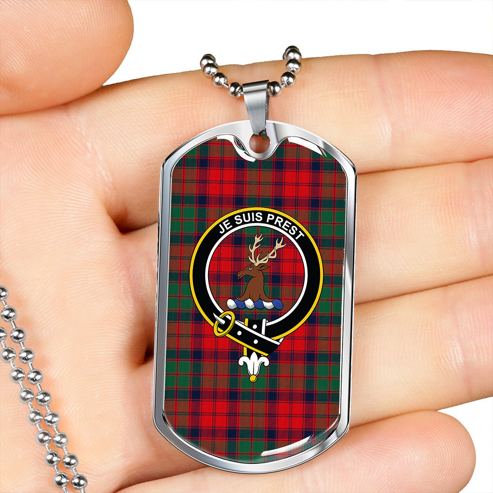 Fraser of Altyre Reconst Modern Clan Badge Classic Tartan Dog Tag Necklace
