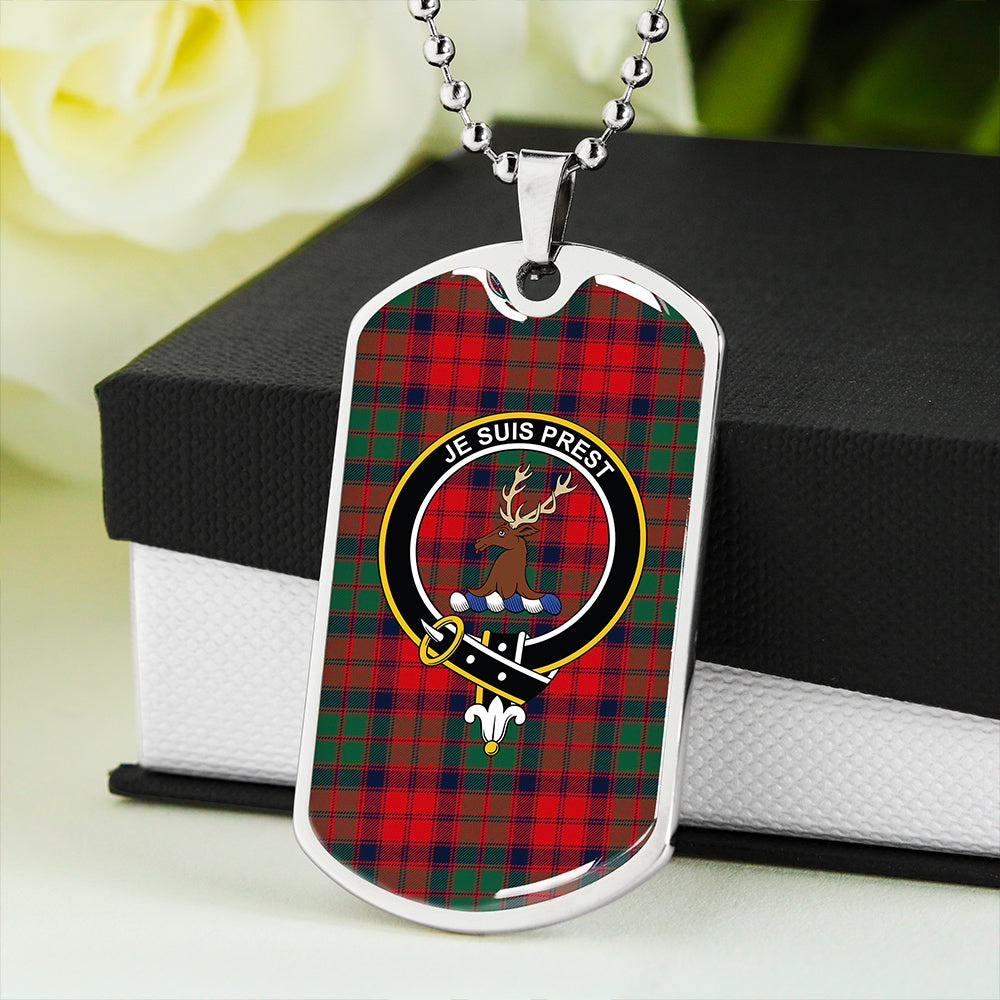 Fraser of Altyre Reconst Modern Clan Badge Classic Tartan Dog Tag Necklace