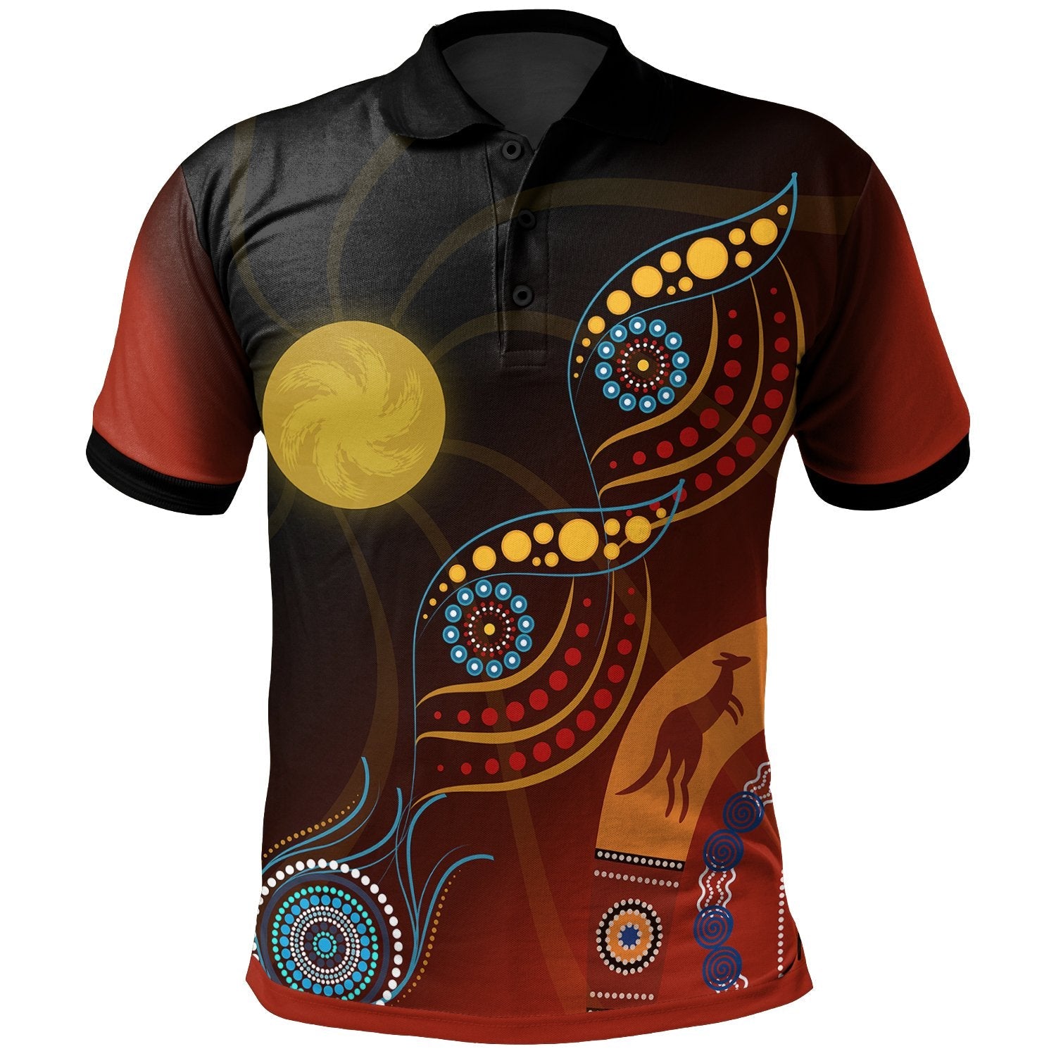 Aboriginal Polo - Flowers On The Land Polo Shirt