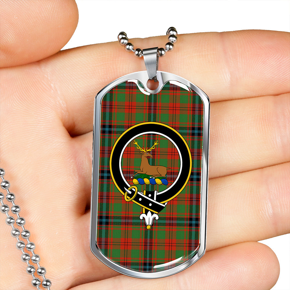 Fulton 1999 Ancient Clan Badge Classic Tartan Dog Tag Necklace