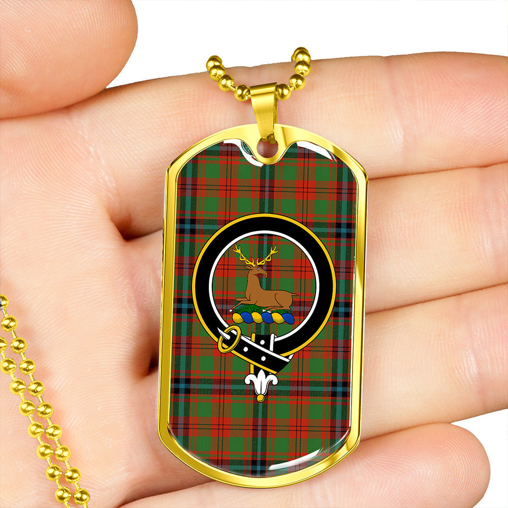 Fulton 1999 Ancient Clan Badge Classic Tartan Dog Tag Necklace
