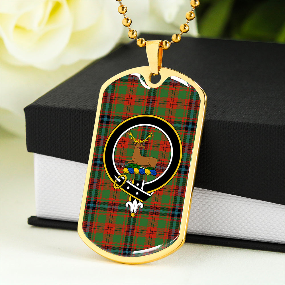 Fulton 1999 Ancient Clan Badge Classic Tartan Dog Tag Necklace