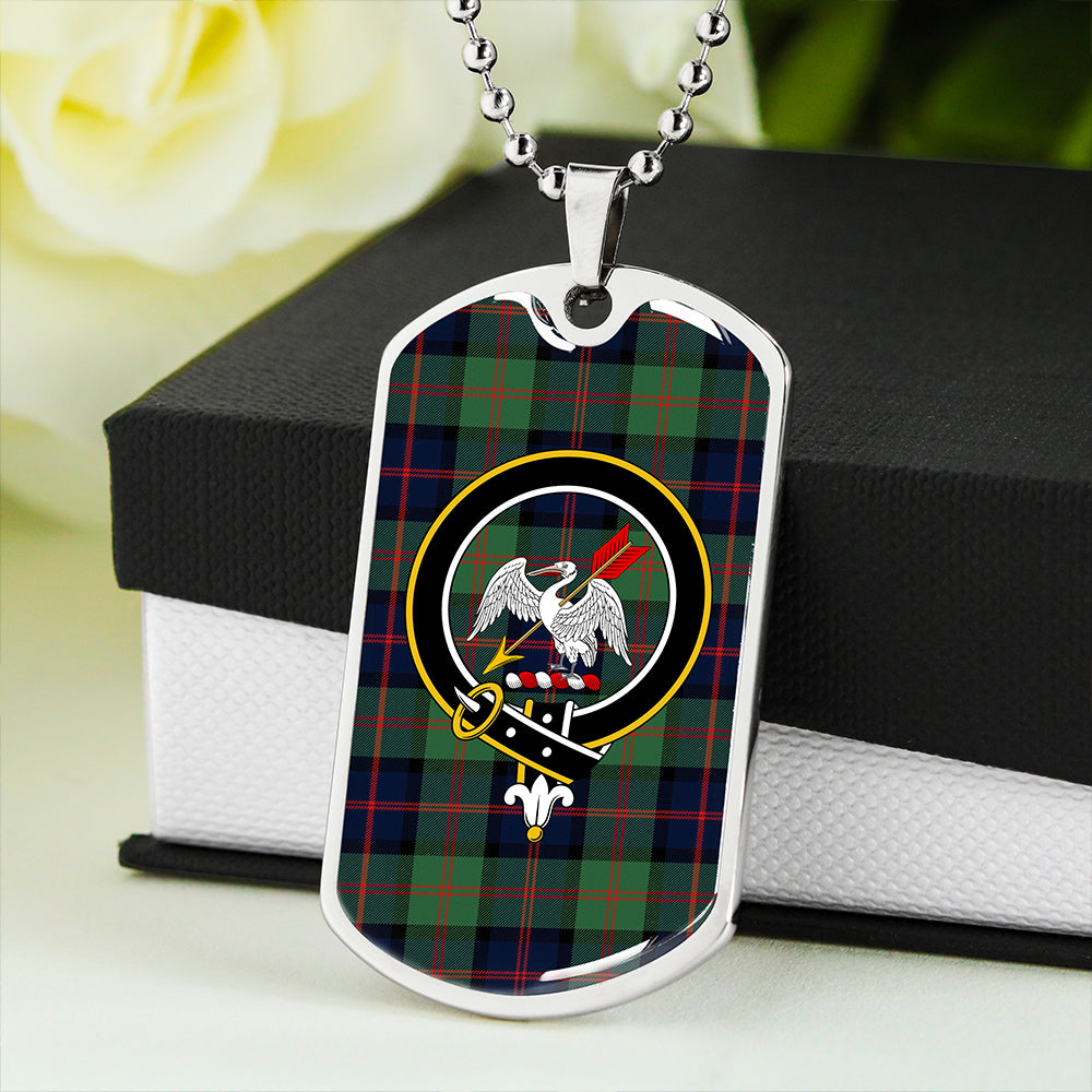 Gammell 1978 Modern Clan Badge Classic Tartan Dog Tag Necklace