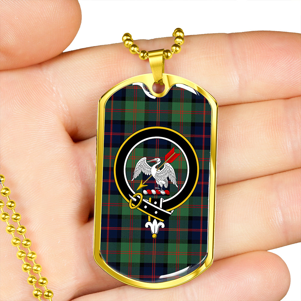 Gammell 1978 Modern Clan Badge Classic Tartan Dog Tag Necklace