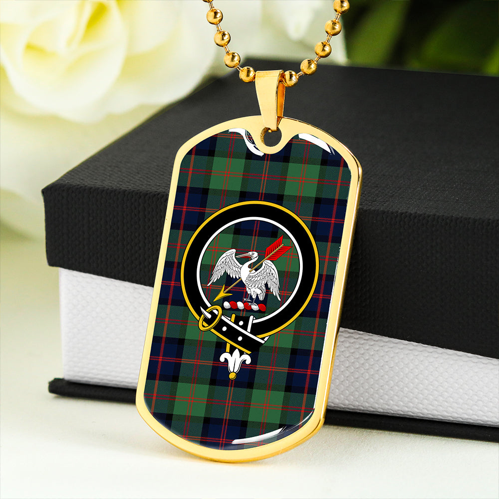 Gammell 1978 Modern Clan Badge Classic Tartan Dog Tag Necklace