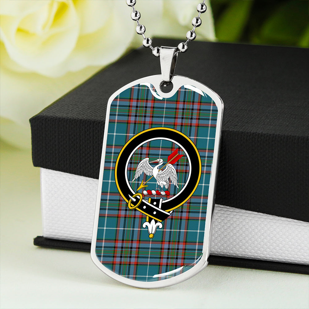 Gammell Dress Ancient Clan Badge Classic Tartan Dog Tag Necklace