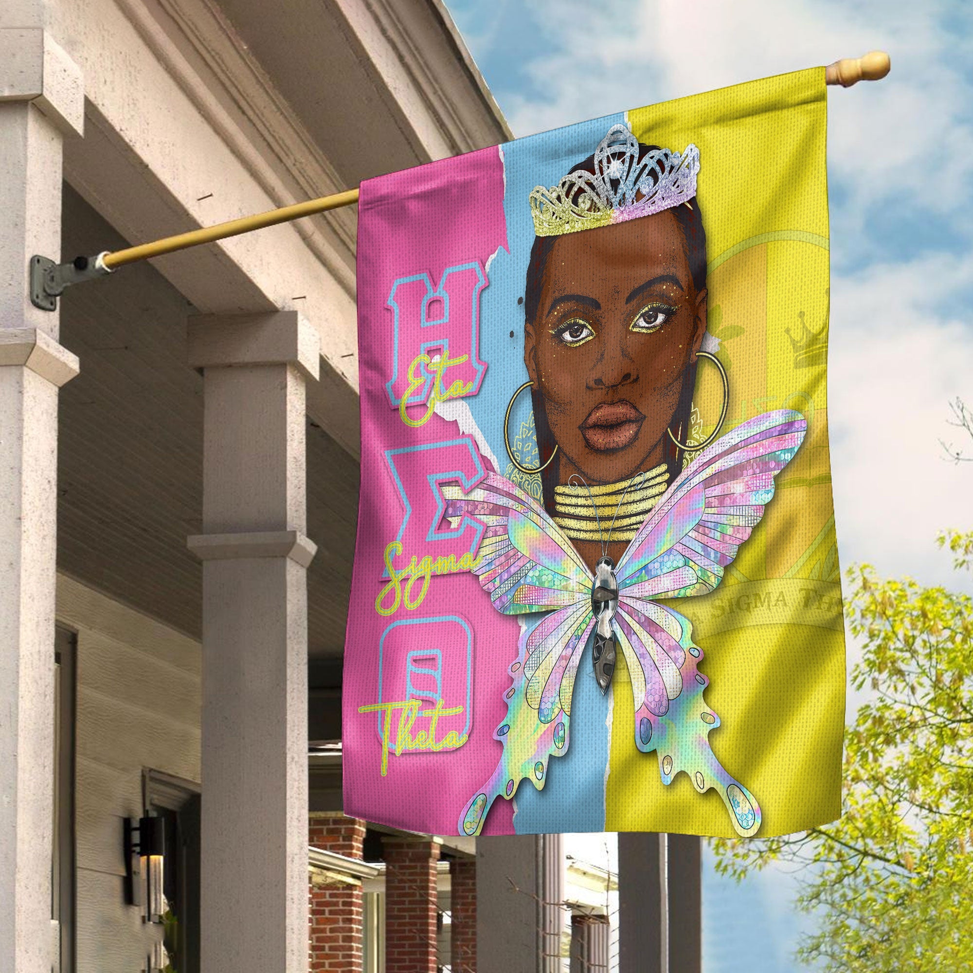 Sorority Garden Flag - Eta Sigma Theta Garden Flag Queen Style