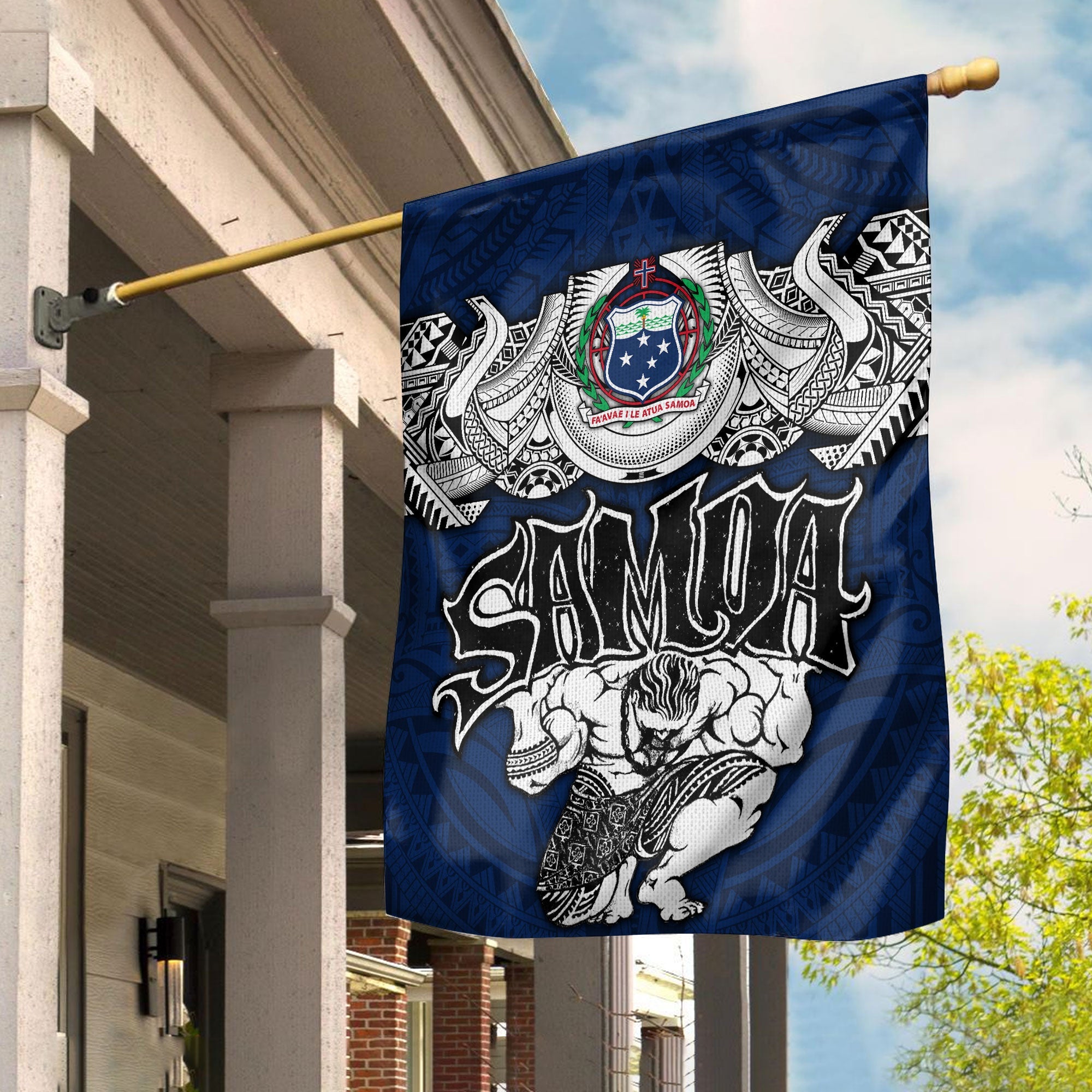 Samoa Warrior Garden Flag