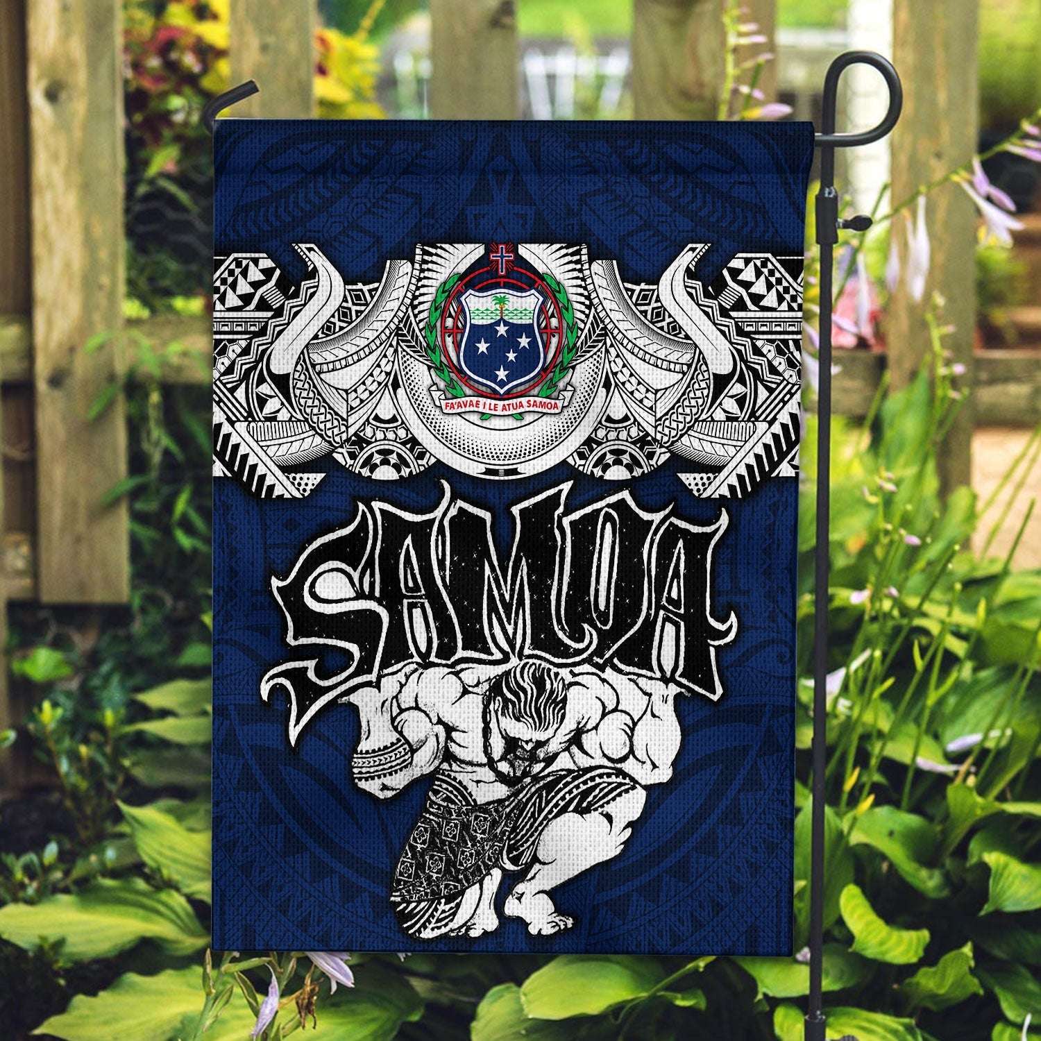 Samoa Warrior Garden Flag