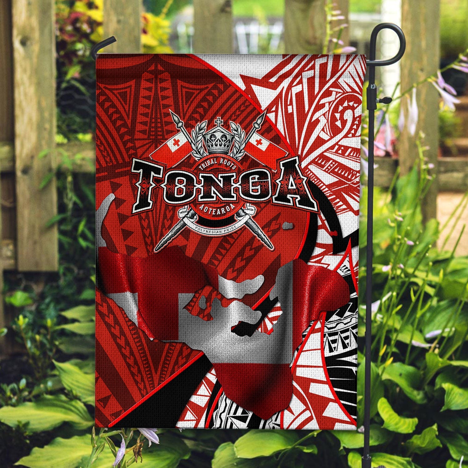 Tonga In My Heart Royal Coat Of Arms Garden Flag