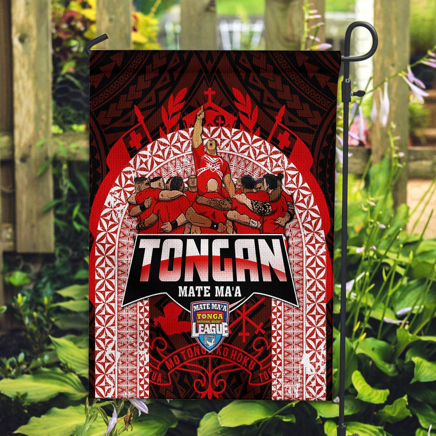 Tonga Mate Ma'a Rugby League Garden Flag