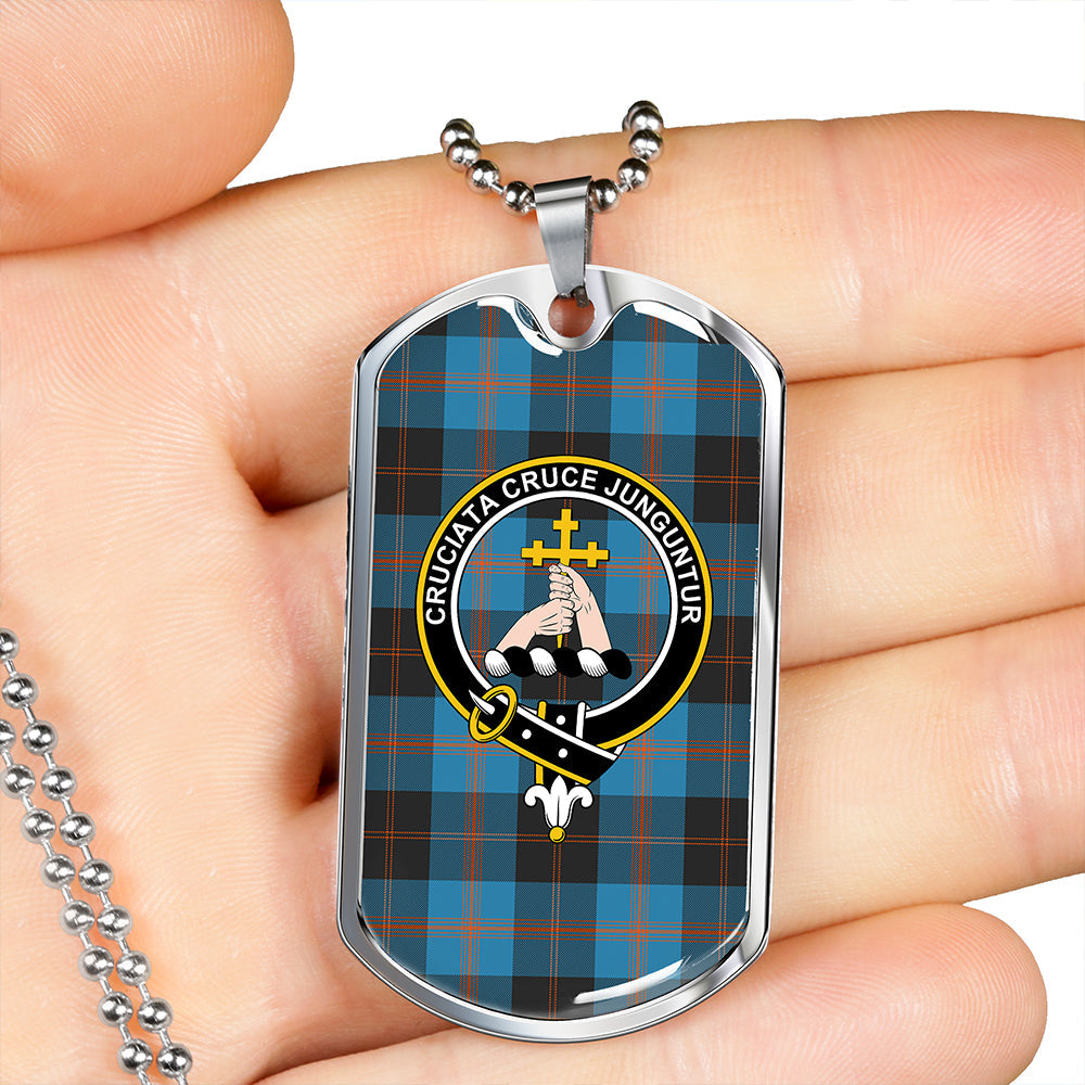 Garden Clan Badge Classic Tartan Dog Tag Necklace