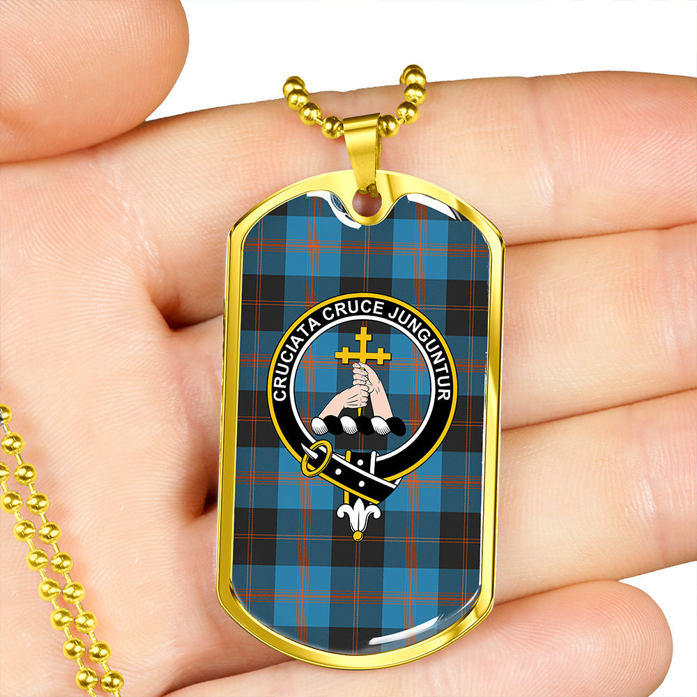 Garden Clan Badge Classic Tartan Dog Tag Necklace