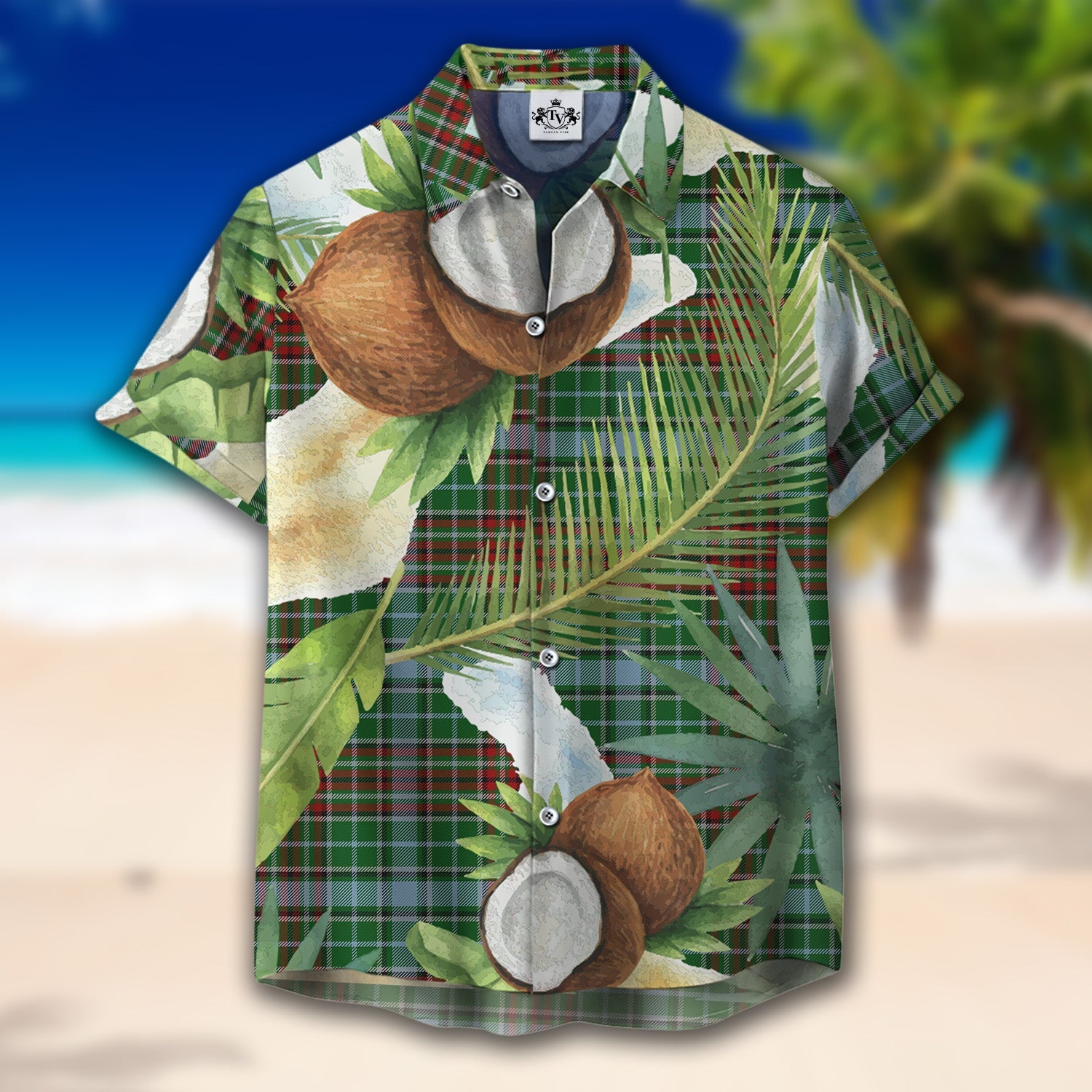 Scottish Tartan Gayre Clan Hawaiian Shirt Hibiscus - Tropical Garden Style