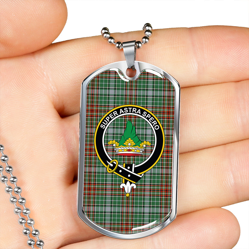 Gayre Ancient Clan Badge Classic Tartan Dog Tag Necklace