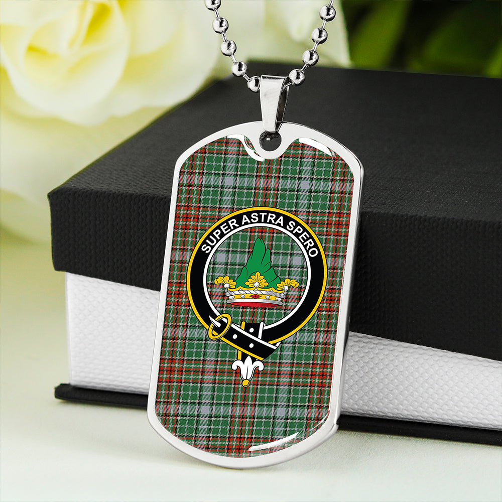 Gayre Ancient Clan Badge Classic Tartan Dog Tag Necklace