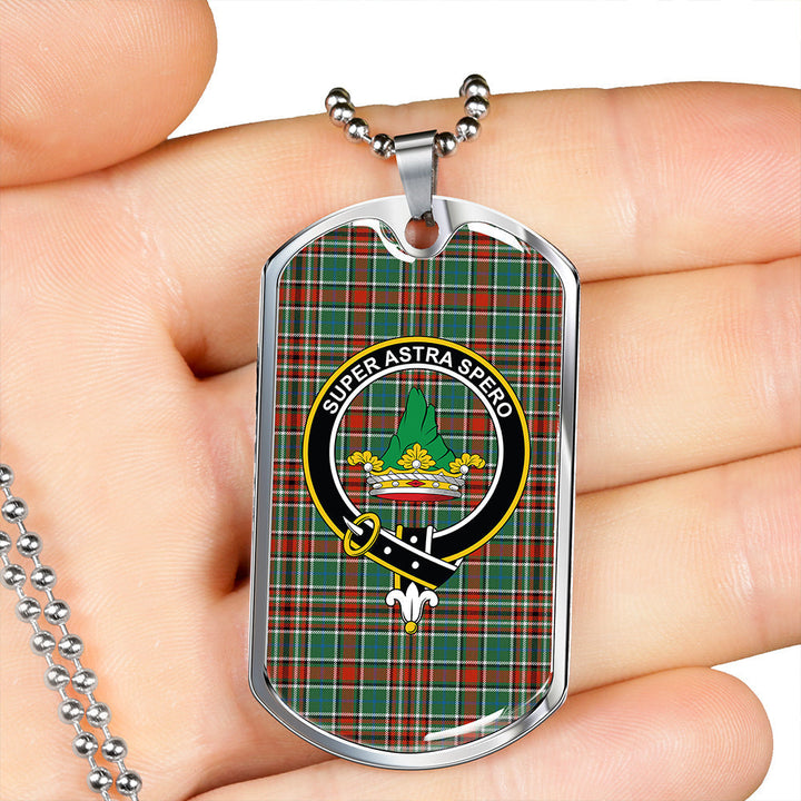 Gayre Bodyguard #2 Ancient Tartan Crest Dog Tag Necklace – To The Closet