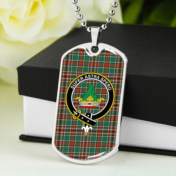 Gayre Bodyguard #2 Ancient Tartan Crest Dog Tag Necklace – To The Closet