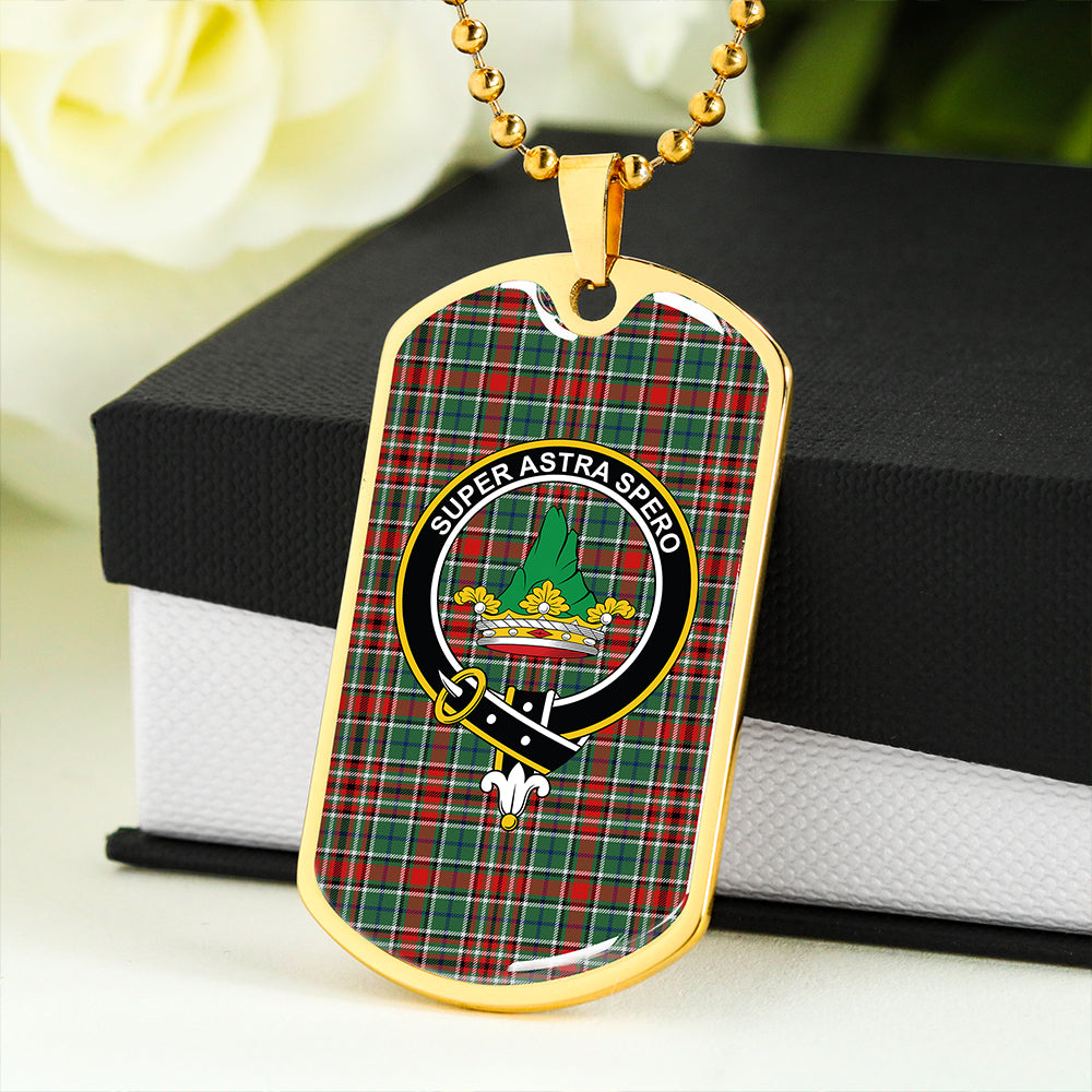 Gayre Bodyguard #2 Modern Clan Badge Classic Tartan Dog Tag Necklace