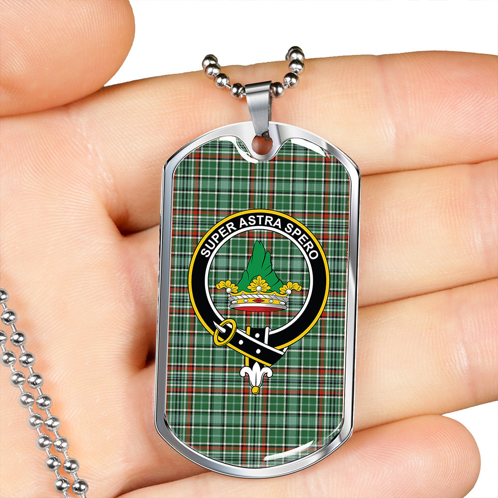 Gayre Dress Ancient Clan Badge Classic Tartan Dog Tag Necklace