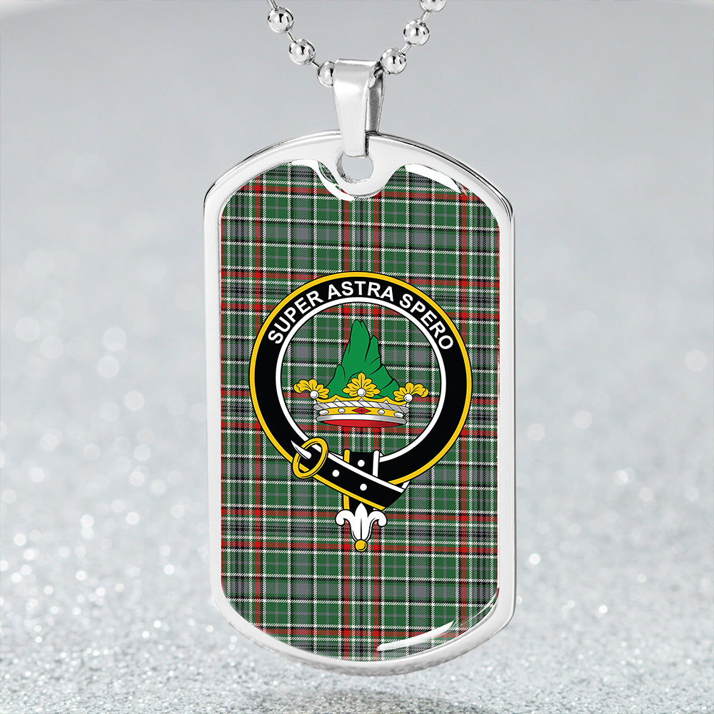 Gayre Dress Modern Clan Badge Classic Tartan Dog Tag Necklace