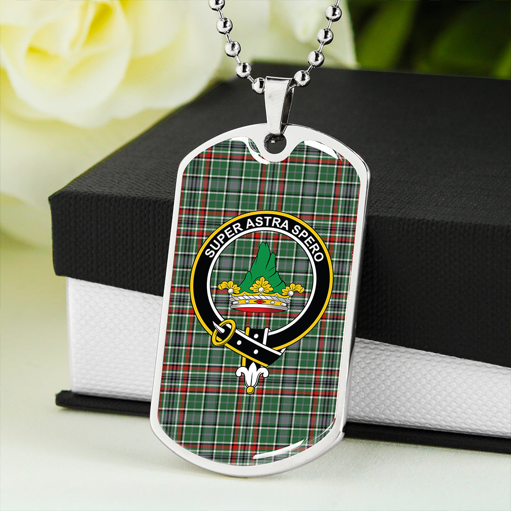 Gayre Dress Modern Clan Badge Classic Tartan Dog Tag Necklace