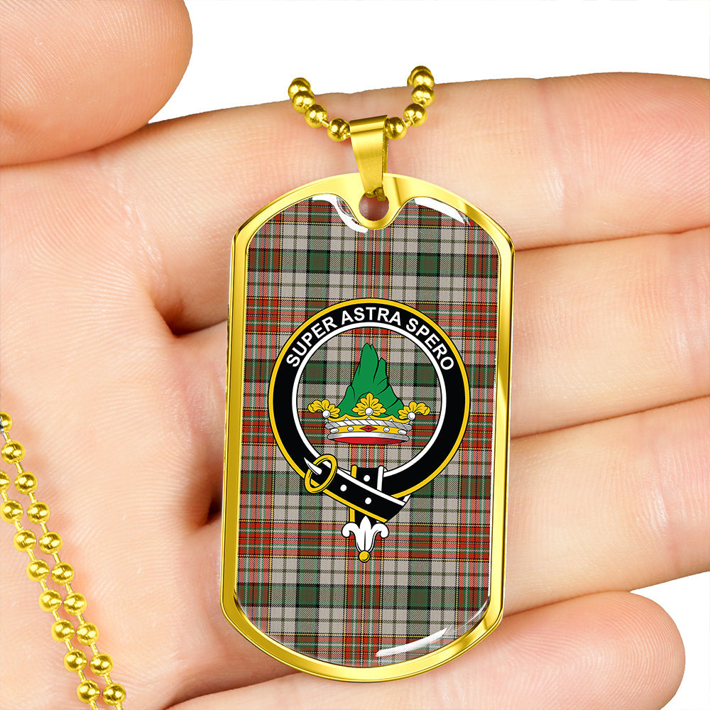 Gayre Dress #2 Ancient Clan Badge Classic Tartan Dog Tag Necklace