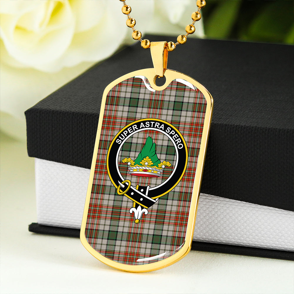 Gayre Dress #2 Ancient Clan Badge Classic Tartan Dog Tag Necklace