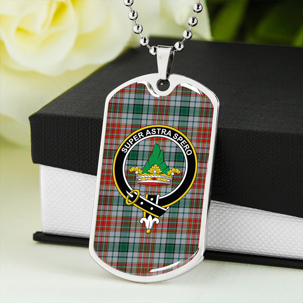 Gayre Dress #2 Modern Clan Badge Classic Tartan Dog Tag Necklace