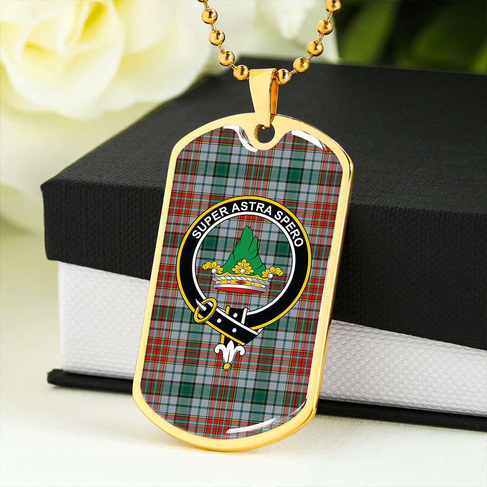 Gayre Dress #2 Modern Clan Badge Classic Tartan Dog Tag Necklace