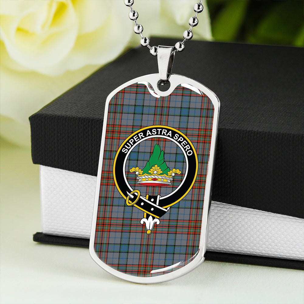 Gayre Hunting Ancient Clan Badge Classic Tartan Dog Tag Necklace
