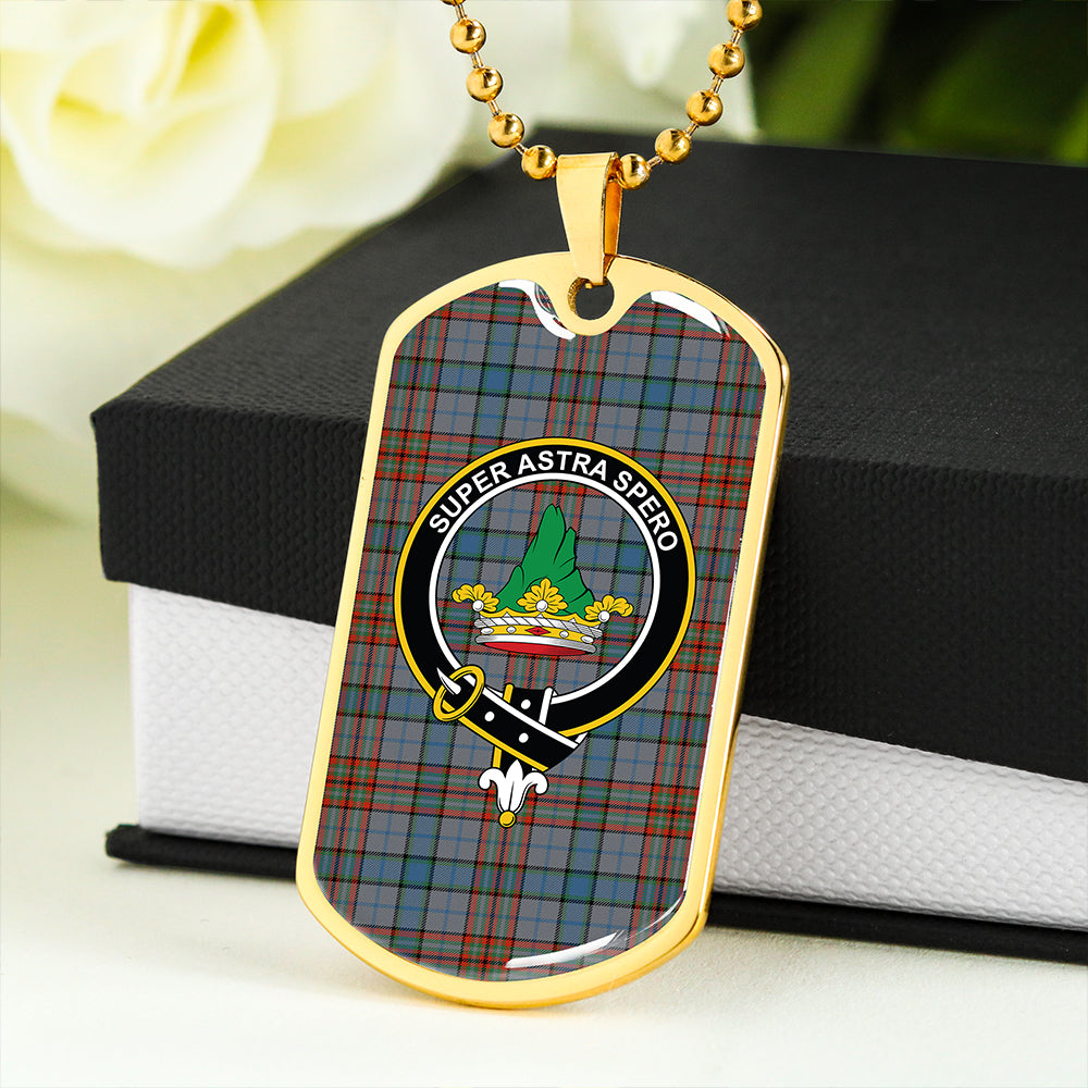 Gayre Hunting Ancient Clan Badge Classic Tartan Dog Tag Necklace