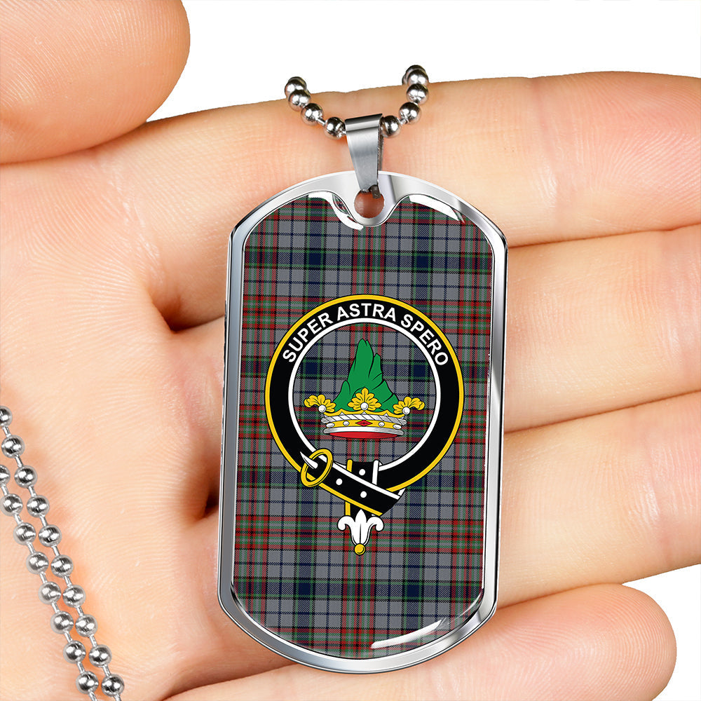 Gayre Hunting Modern Clan Badge Classic Tartan Dog Tag Necklace