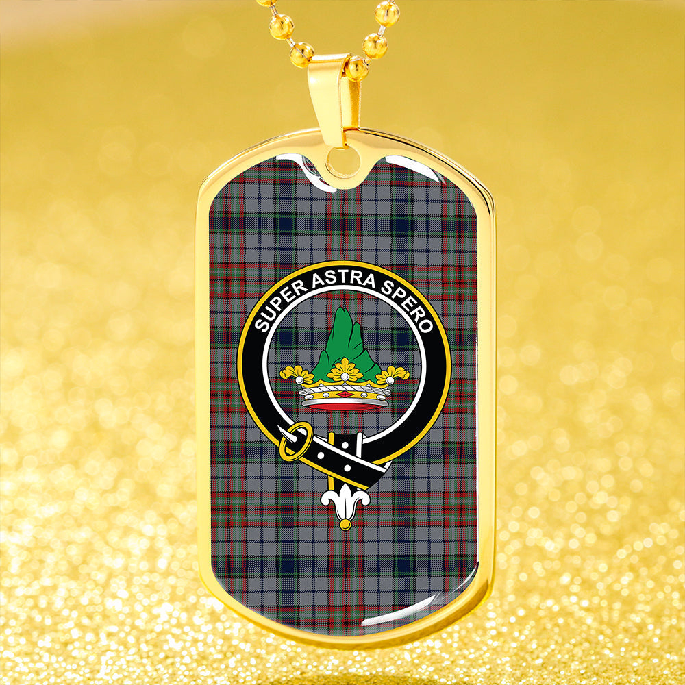 Gayre Hunting Modern Clan Badge Classic Tartan Dog Tag Necklace