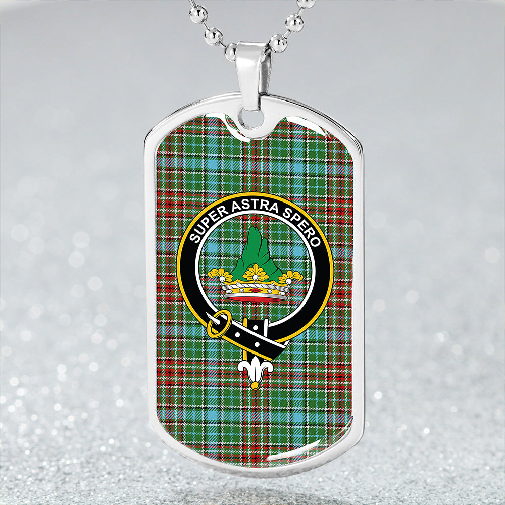 Gayre Modern Clan Badge Classic Tartan Dog Tag Necklace