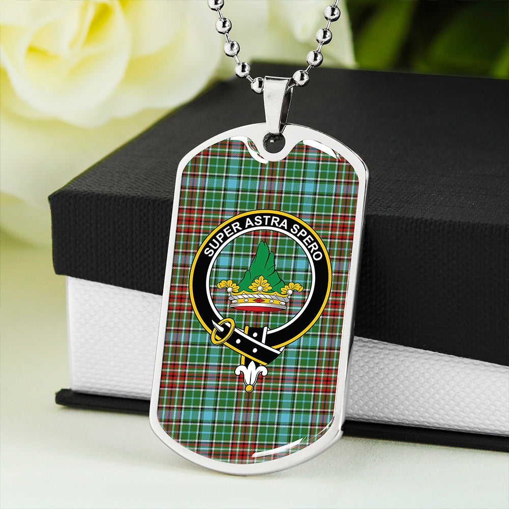 Gayre Modern Clan Badge Classic Tartan Dog Tag Necklace