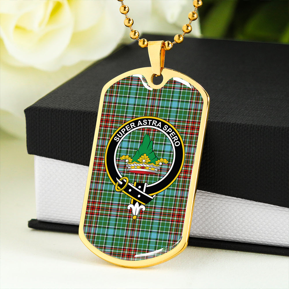Gayre Modern Clan Badge Classic Tartan Dog Tag Necklace