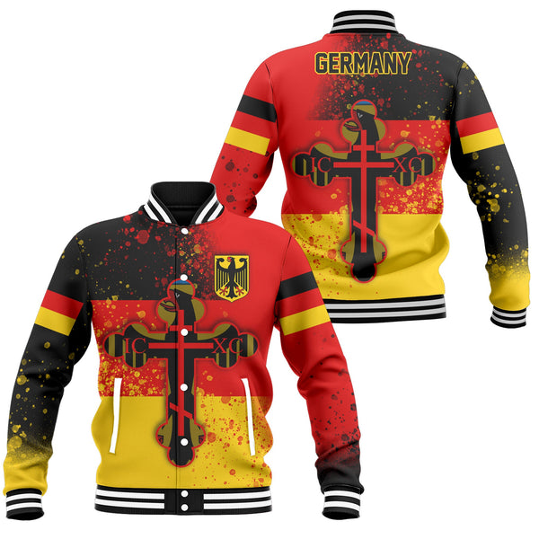 Germany Baseball Jacket Flag & Coat Of Arms Orthodox Style