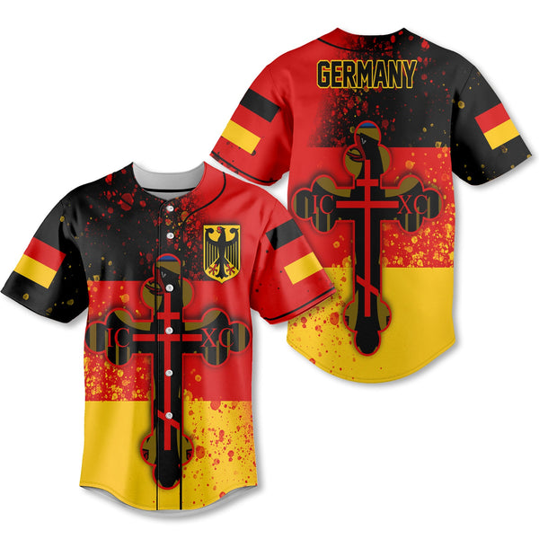 Germany Baseball Jersey Flag & Coat Of Arms Orthodox Style