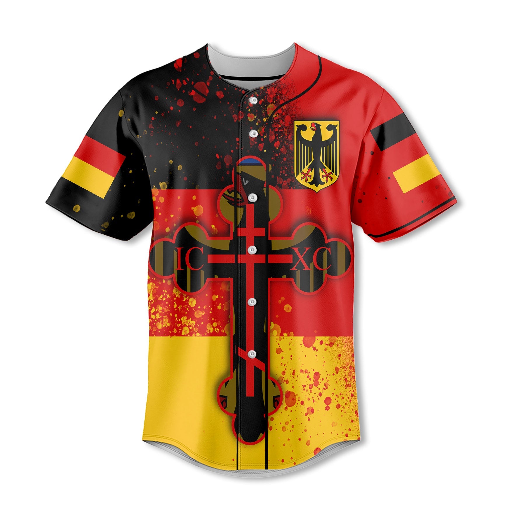 Germany Baseball Jersey Flag & Coat Of Arms Orthodox Style