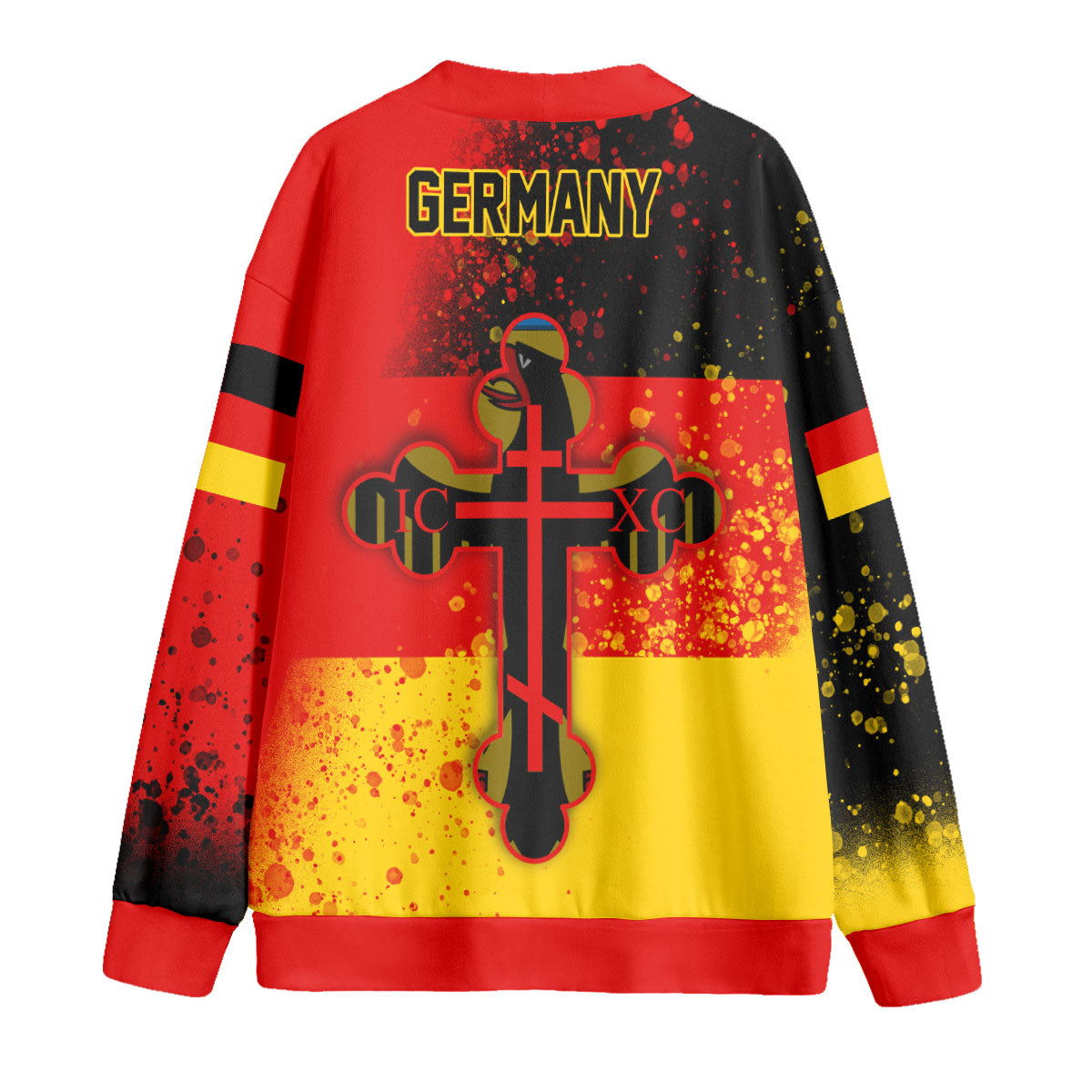 Germany Fleece Cardigan Flag & Coat Of Arms Orthodox Style