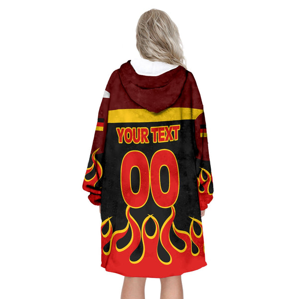 Germany Snug Hoodie Flag & Coat Of Arms Fire Hockey Style