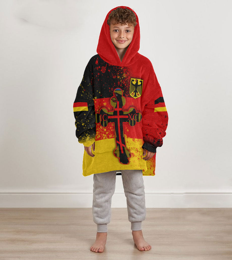 Germany Kid Snug Hoodie Flag & Coat Of Arms Orthodox Style