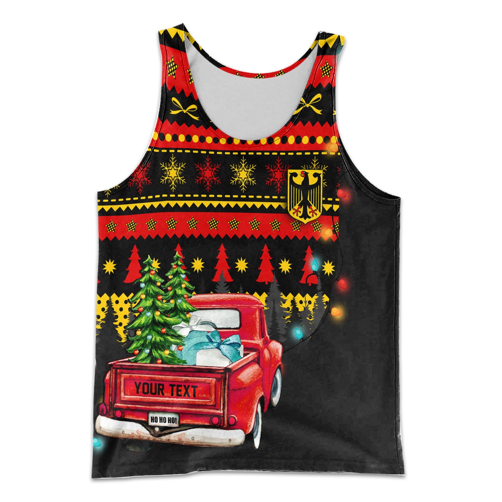 Germany Men Tank Top Coat Of Arms Christmas Style